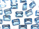 [Video] High Quality Swiss Blue Topaz AAA Loose Stone, Rectangle Faceted, 8x6mm, 1pc