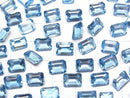 [Video] High Quality Swiss Blue Topaz AAA Loose Stone, Rectangle Faceted, 8x6mm, 1pc