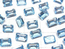 [Video]High Quality Swiss Blue Topaz AAA Loose stone Rectangle Faceted 7x5mm 2pcs