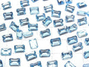 [Video]High Quality Swiss Blue Topaz AAA Loose stone Rectangle Faceted 7x5mm 2pcs