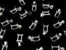 [Video]Silver925 Pendant Frame Rectangle Faceted 6x4mm Rhodium Plated 1pc