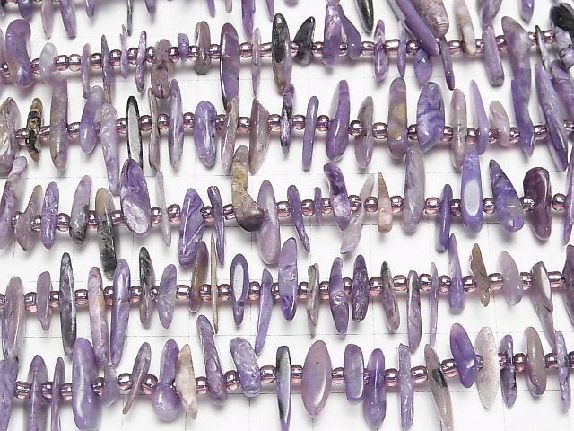 [Video]Charoite AA+ Nugget Top Side Drilled Hole 1strand beads (aprx.15inch/37cm)
