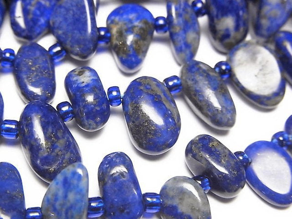 [Video]Lapislazuli AA+ Nugget Top Side Drilled Hole 1strand beads (aprx.15inch/36cm)