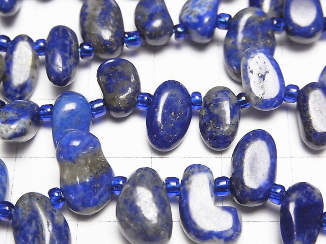 [Video]Lapislazuli AA+ Nugget Top Side Drilled Hole 1strand beads (aprx.15inch/36cm)