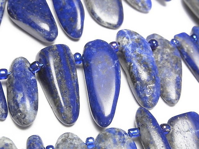 [Video]Lapislazuli AA Nugget Top Side Drilled Hole 1strand beads (aprx.15inch/38cm)