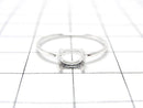 [Video]Silver925 Ring Frame (Prong Setting) Horizontal Oval Faceted 6x4mm No. 11 No coating 1pc