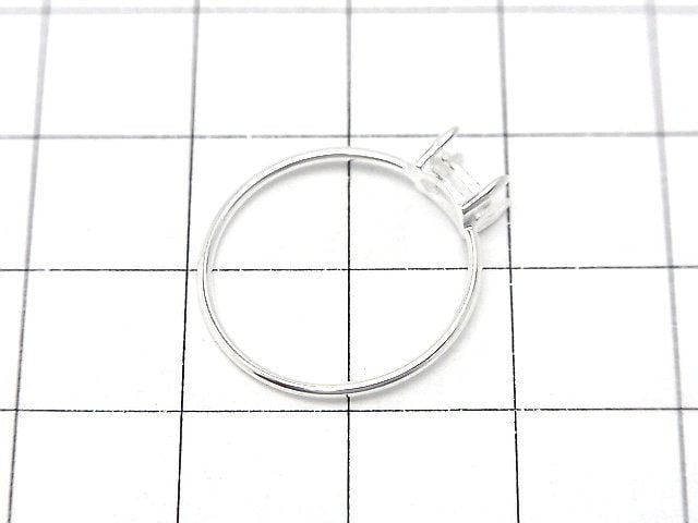 [Video]Silver925 Ring Frame (Prong Setting) Horizontal Oval Faceted 6x4mm No. 11 No coating 1pc