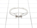 [Video] Silver 925 Ring Frame (Prong Setting) Horizontal Oval Faceted 6x4mm No Coating Free Size 1pc