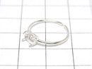 [Video] Silver 925 Ring Frame (Prong Setting) Horizontal Oval Faceted 6x4mm No Coating Free Size 1pc