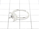 [Video] Silver 925 Ring Frame (Prong Setting) Horizontal Oval Faceted 8x6mm No Coating Free Size 1pc