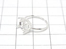 [Video]Silver925 Ring Frame (Prong Setting) Horizontal Oval Faceted 10x8mm No coating Free size 1pc