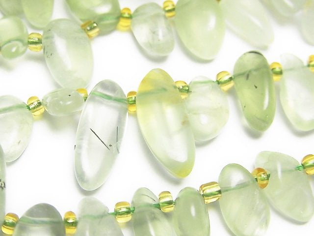 [Video]Prehnite AA++ Nugget Top Side Drilled Hole 1strand beads (aprx.15inch/38cm)