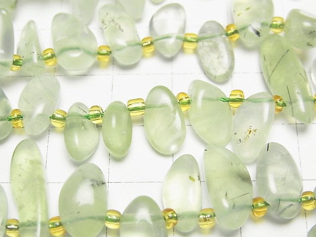 [Video]Prehnite AA++ Nugget Top Side Drilled Hole 1strand beads (aprx.15inch/38cm)