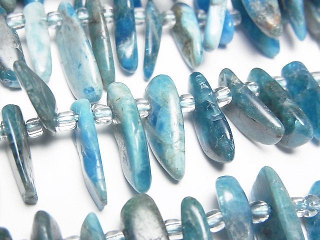 [Video] Blue Apatite AA Nugget Top Side Drilled Hole 1strand beads (aprx.15inch/37cm)