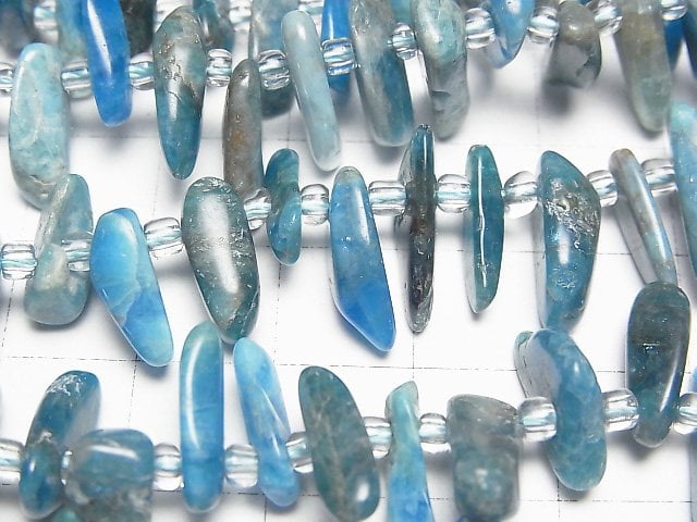 [Video] Blue Apatite AA Nugget Top Side Drilled Hole 1strand beads (aprx.15inch/37cm)