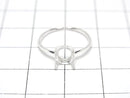 [Video]Silver925 Ring Frame (Prong Setting) Round Faceted 6mm No coating Free size 1pc