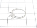 [Video]Silver925 Ring Frame (Prong Setting) Round Faceted 6mm No coating Free size 1pc