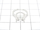 [Video]Silver925 Ring Frame (Prong Setting) Round Faceted 10mm No coating Free size 1pc