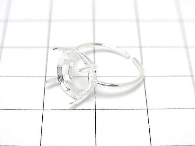 [Video] Silver925 Ring Frame (Prong Setting) Round Faceted 10mm No Coating Free Size 1pc