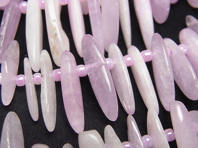 [Video]Kunzite AA++ Nugget Top Side Drilled Hole 1strand beads (aprx.15inch/38cm)