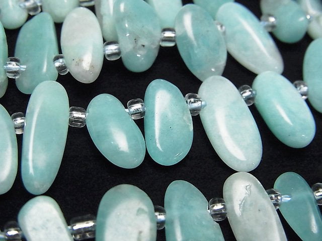 [Video] Peruvian Amazonite AA Nugget Top Side Drilled Hole 1strand beads (aprx.15inch/36cm)