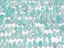 [Video] Peruvian Amazonite AA Nugget Top Side Drilled Hole 1strand beads (aprx.15inch/36cm)