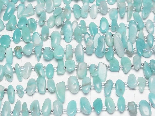 [Video] Peruvian Amazonite AA Nugget Top Side Drilled Hole 1strand beads (aprx.15inch/36cm)