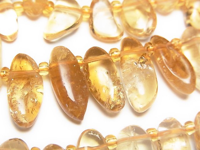 [Video]Citrine AA++ Nugget Top Side Drilled Hole 1strand beads (aprx.15inch/37cm)