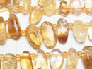 [Video]Citrine AA++ Nugget Top Side Drilled Hole 1strand beads (aprx.15inch/37cm)