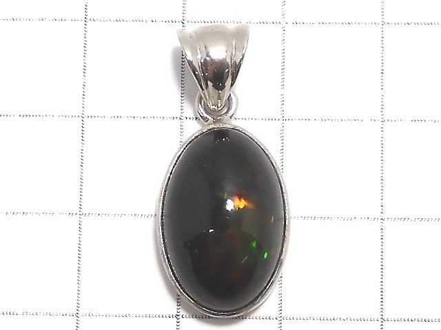 [Video][One of a kind] Black Opal AAA Pendant Silver925 NO.1