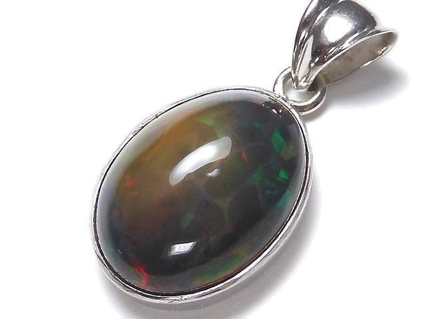 [Video][One of a kind] Black Opal AAA Pendant Silver925 NO.3