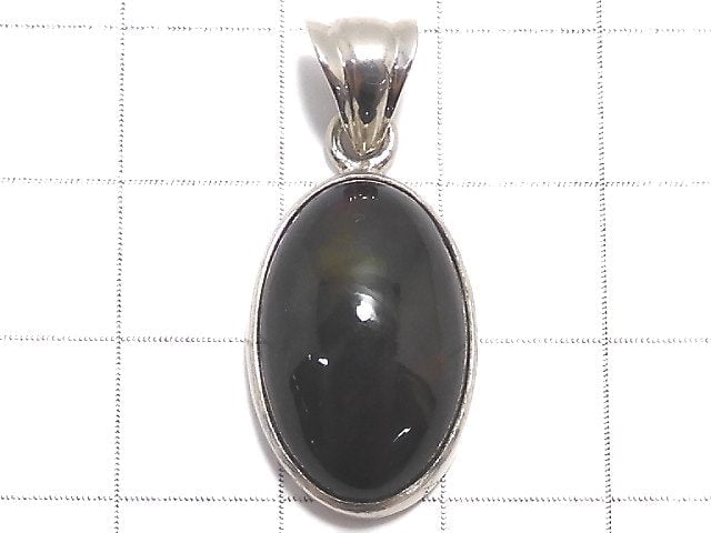 [Video][One of a kind] Black Opal AAA Pendant Silver925 NO.4