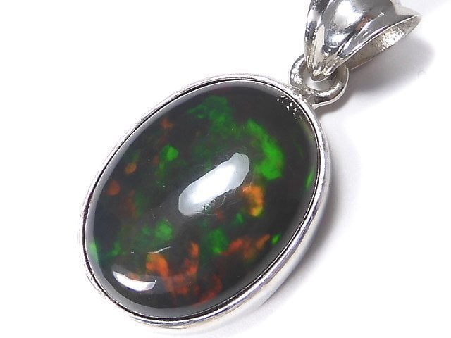 [Video][One of a kind] Black Opal AAA Pendant Silver925 NO.6