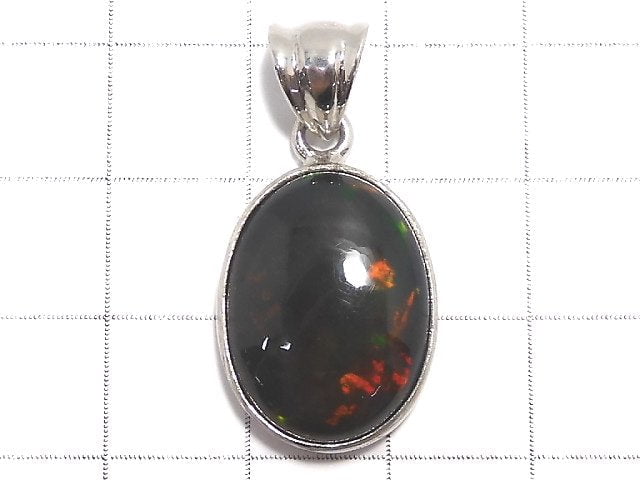 [Video][One of a kind] Black Opal AAA Pendant Silver925 NO.6