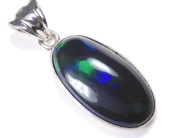 [Video][One of a kind] Black Opal AAA Pendant Silver925 NO.7