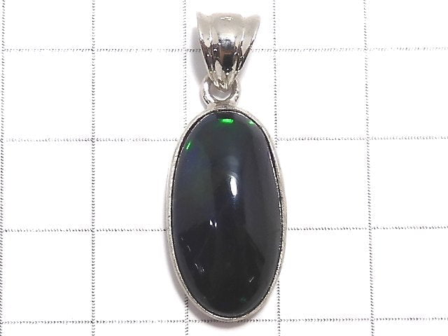 [Video][One of a kind] Black Opal AAA Pendant Silver925 NO.7