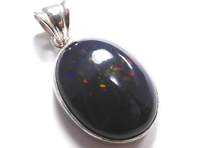 [Video][One of a kind] Black Opal AAA Pendant Silver925 NO.8