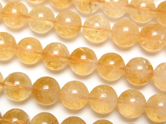 [Video]Citrine AA Round 8.5mm half or 1strand beads (aprx.15inch/36cm)