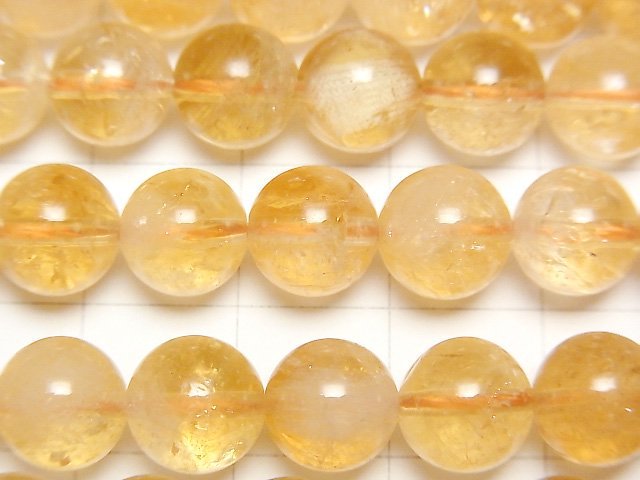 [Video]Citrine AA Round 8.5mm half or 1strand beads (aprx.15inch/36cm)