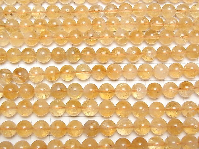 [Video]Citrine AA Round 8.5mm half or 1strand beads (aprx.15inch/36cm)