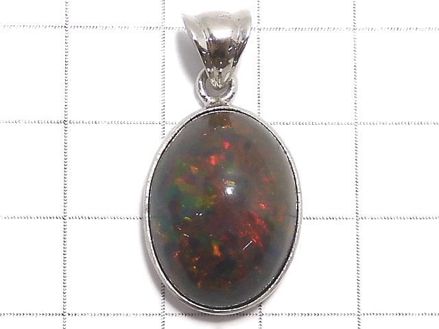 [Video][One of a kind] Black Opal AAA Pendant Silver925 NO.10