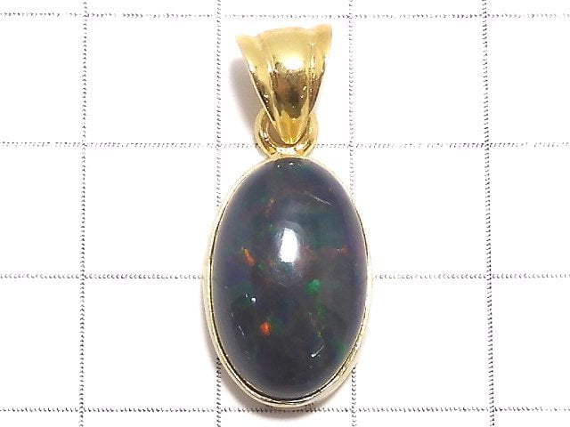 [Video][One of a kind] Black Opal AAA Pendant 18KGP NO.12