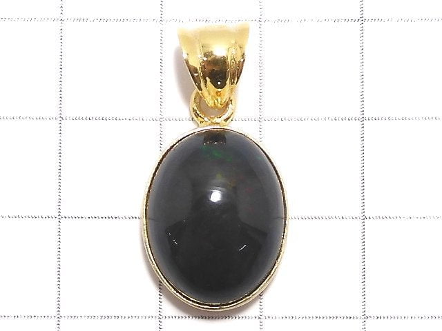 [Video][One of a kind] Black Opal AAA Pendant 18KGP NO.15