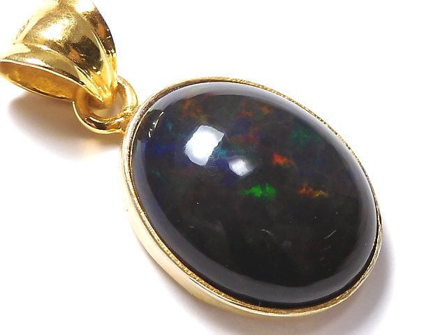 [Video][One of a kind] Black Opal AAA Pendant 18KGP NO.16