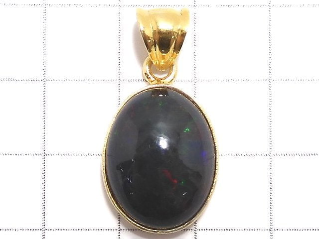 [Video][One of a kind] Black Opal AAA Pendant 18KGP NO.16