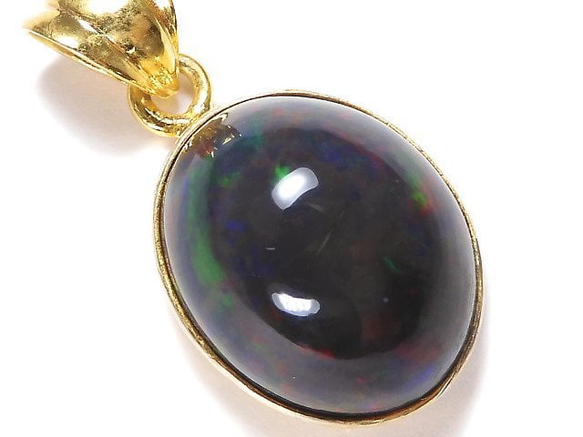 [Video][One of a kind] Black Opal AAA Pendant 18KGP NO.17