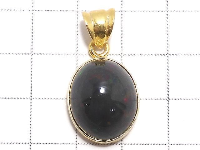 [Video][One of a kind] Black Opal AAA Pendant 18KGP NO.17