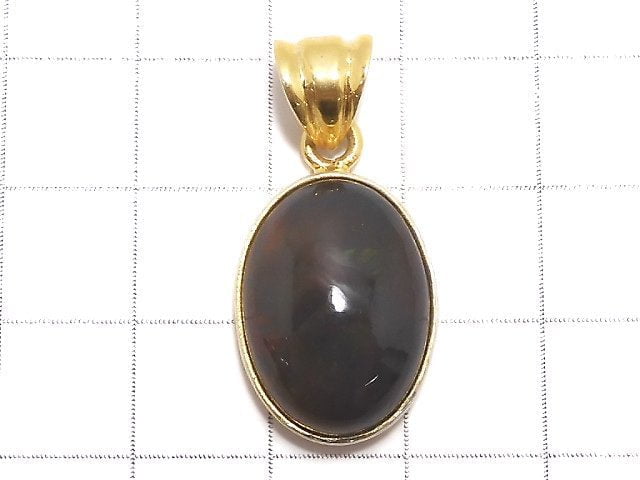 [Video][One of a kind] Black Opal AAA Pendant 18KGP NO.18