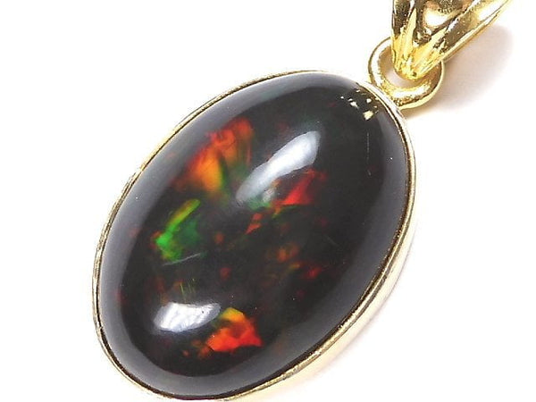 [Video][One of a kind] Black Opal AAA Pendant 18KGP NO.20