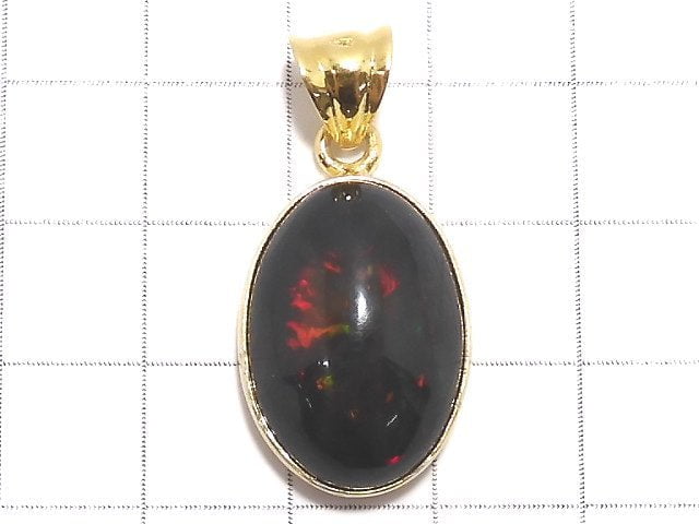 [Video][One of a kind] Black Opal AAA Pendant 18KGP NO.20